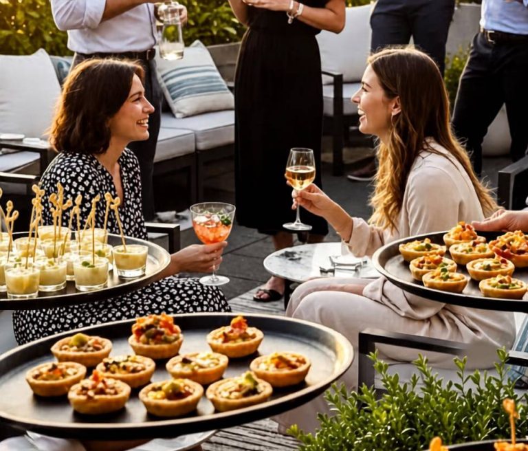 Servicio de catering con aperitivos y finger food para eventos y celebraciones
