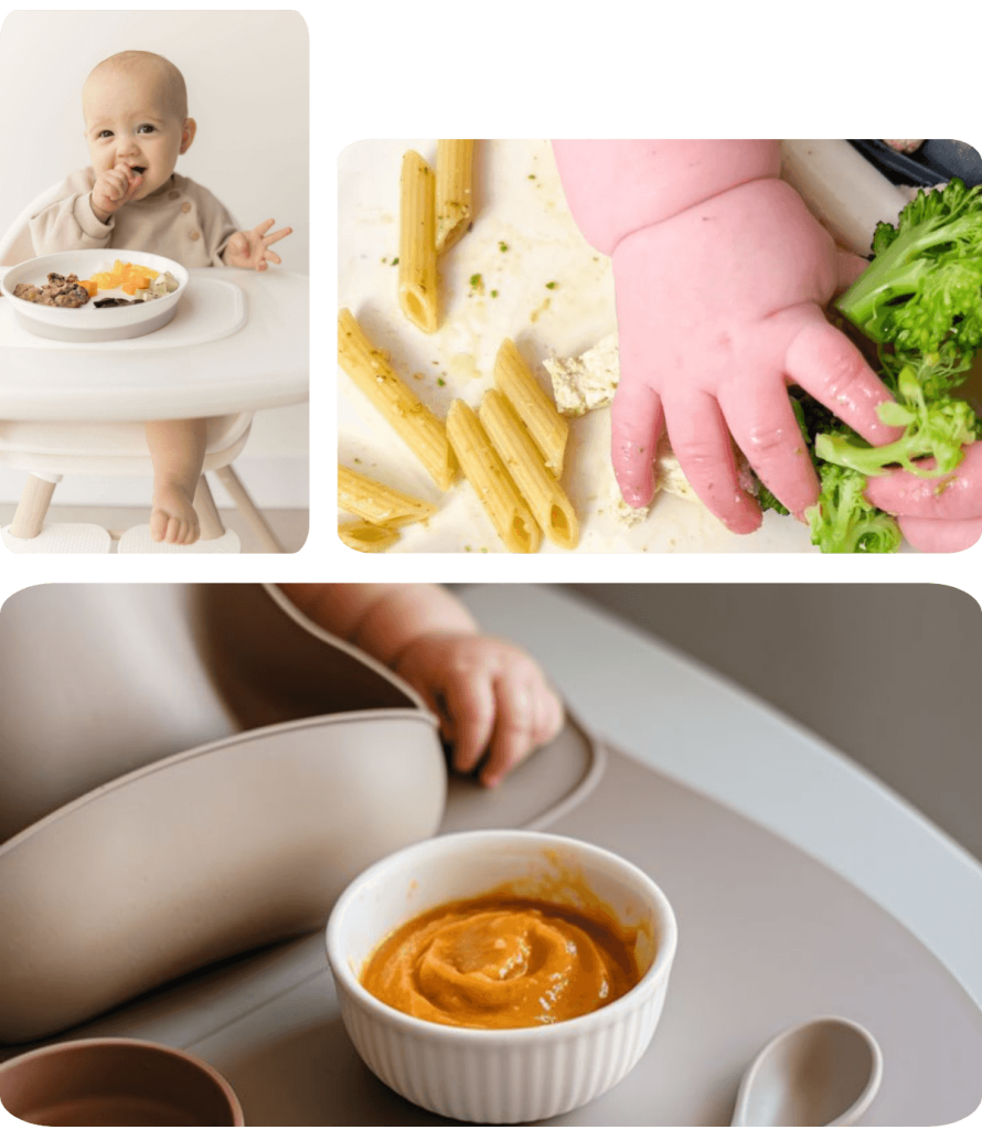 Comida de catering para escuelas infantiles bebes comiendo